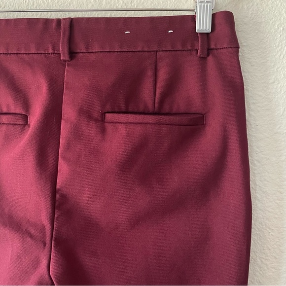 LOFT Skinny Work Slacks Pants Women’s 4 (30x27) Burgundy Office Stretch Pockets - Picture 10 of 15